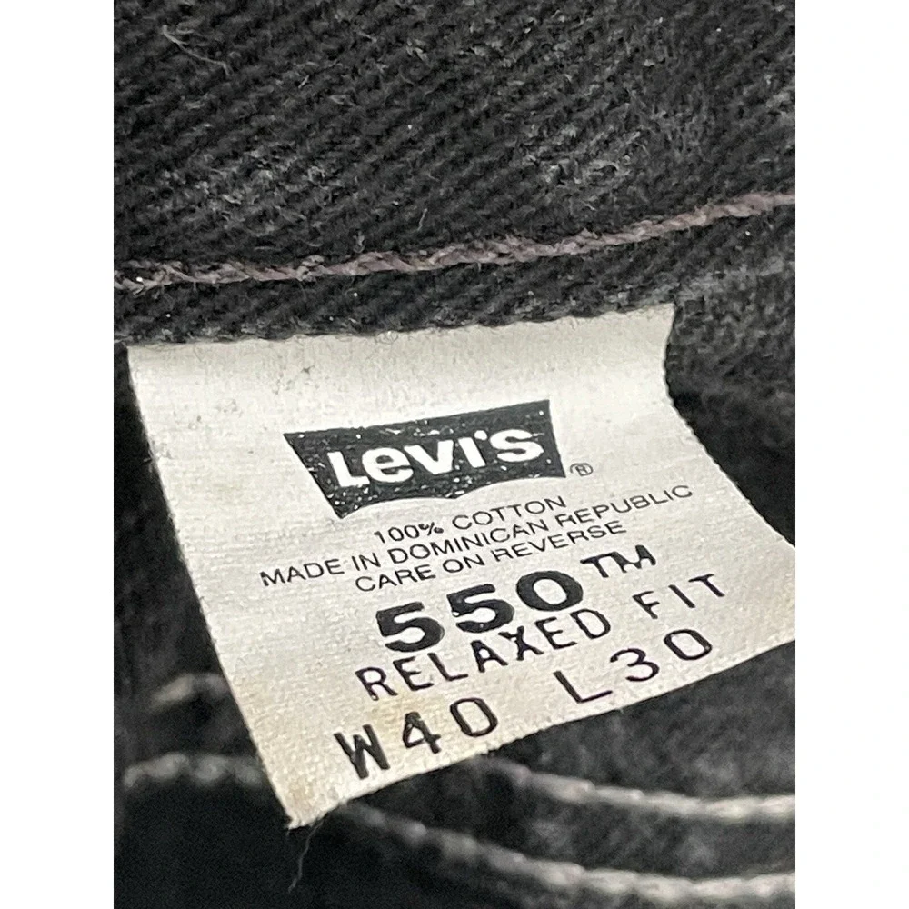 Vintage Levis Men's‎ 550 Denim Jeans 40x30 Black Made in USA 90s